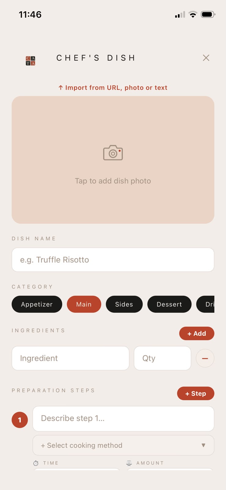 Captura de la app CATA